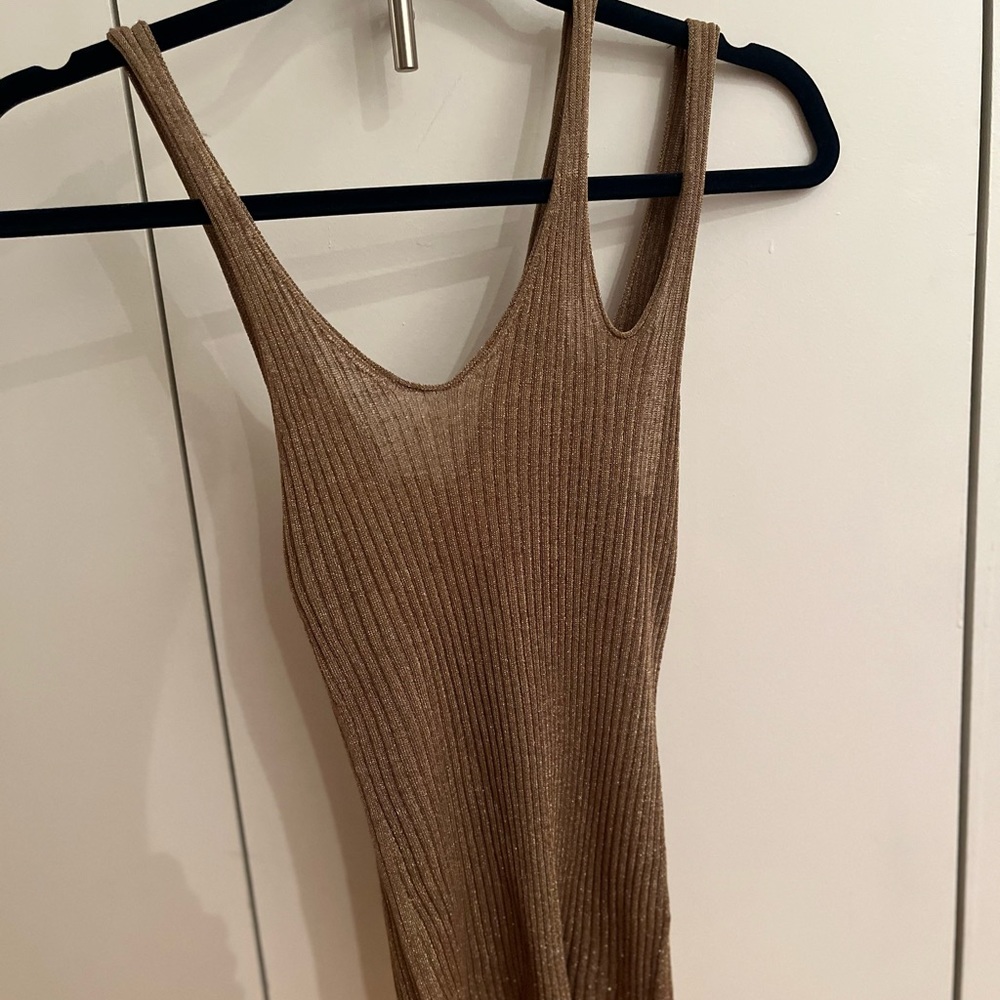Jonathan Simkhai Metallic Ribbed Tank - Picture 11 of 12